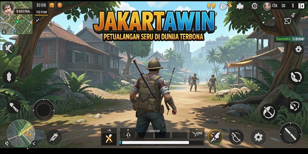 Tampilan menarik dari gameplay JAKARTAWIN dalam dunia terbuka.