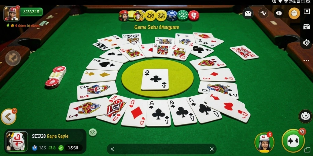 Tangkapan layar gameplay SE328 menampilkan keseruan bermain Gaple.