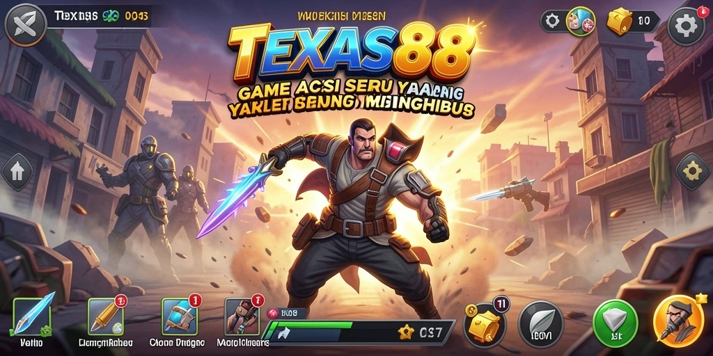 Tangkapan layar menampilkan aksi mendebarkan dalam TEXAS88.